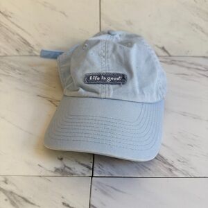 Life Is Good Blue Cotton Adjustable Hat